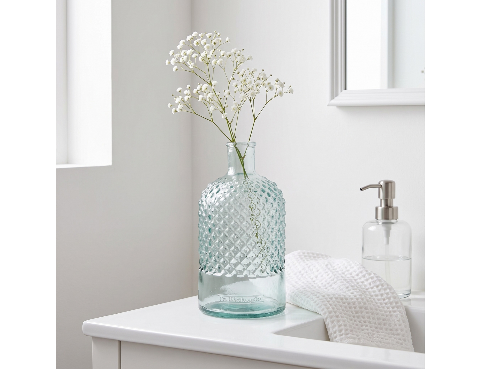 ΔΙΑΚΌΣΜΗΣΗ ΣΕ ΓΥΆΛΙΝΟ DESIGN BAZO GLASS DROPS DIAMANTE 28CM