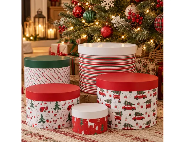 ΤΟ ΔΏΡΟ ΘΈΛΕΙ ΚΑΙ ΤΟ ΠΕΡΙΤΎΛΙΓΜΆ ΤΟΥ GIFT BOX ROUND XMAS SET 5PCS ADB300360