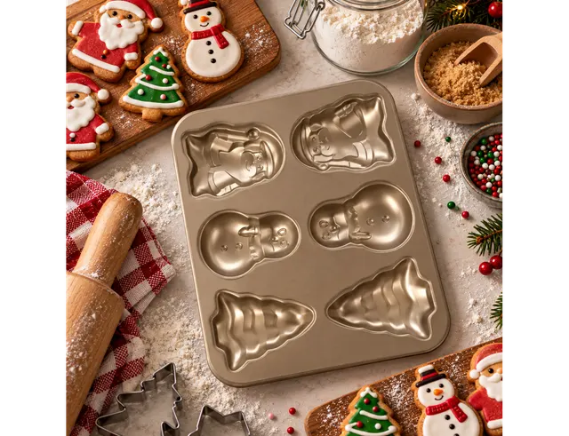 ΧΡΙΣΤΟΥΓΕΝΝΙΆΤΙΚΗ ΖΑΧΑΡΟΠΛΑΣΤΙΚΉ CAKE MOULD LA CUCINA NON STICK 350X265MM 170113110