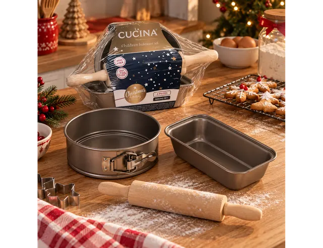 ΧΡΙΣΤΟΥΓΕΝΝΙΆΤΙΚΗ ΖΑΧΑΡΟΠΛΑΣΤΙΚΉ CHILDREN BAKING SET LA CUCINA 3PCS 170113140