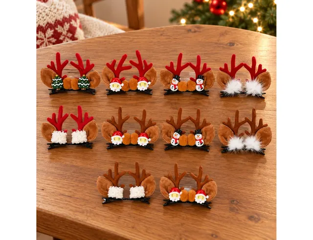 ΦΌΡΕΣΕ ΤΑ ΧΡΙΣΤΟΎΓΕΝΝΑ HAIR CLIP REINDEER SET OF 2PCS ASSORTED ANM400000