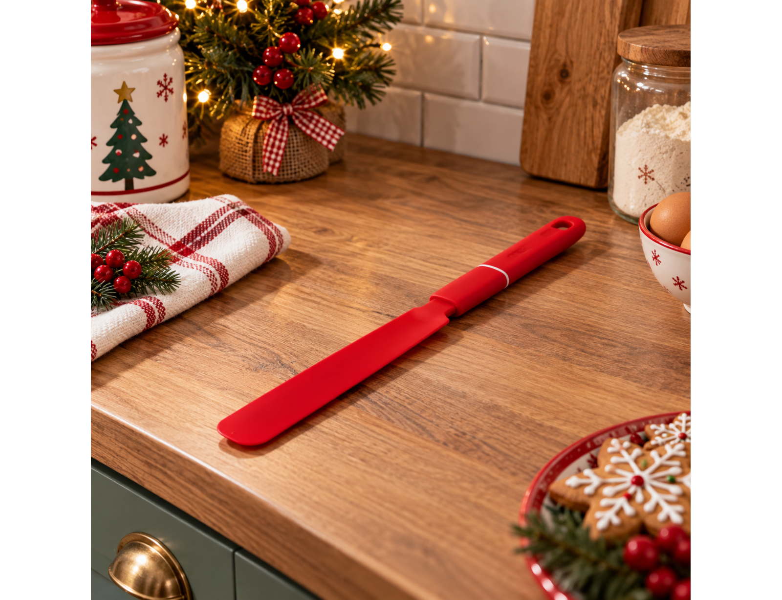 ΕΡΓΑΛΕΊΑ ΚΟΥΖΊΝΑΣ ΑΝΆΜΙΞΗΣ & ΧΕΙΡΙΣΜΟΎ KITCHEN SILICONE SCRAPER ALPINA 31X3,5X2CM 141GR S