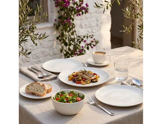 ΠΙΆΤΑ - ΣΕΤ ΔΕΊΠΝΟΥ/ΚΑΦΈ DINNER SET ALPINA 40PCS CE CB 8 PERSON SET