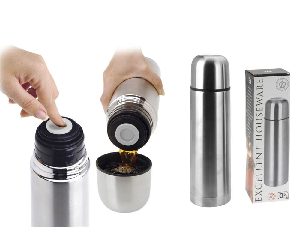 Θερμός Excellent Houseware - 500ml - Ασημί
