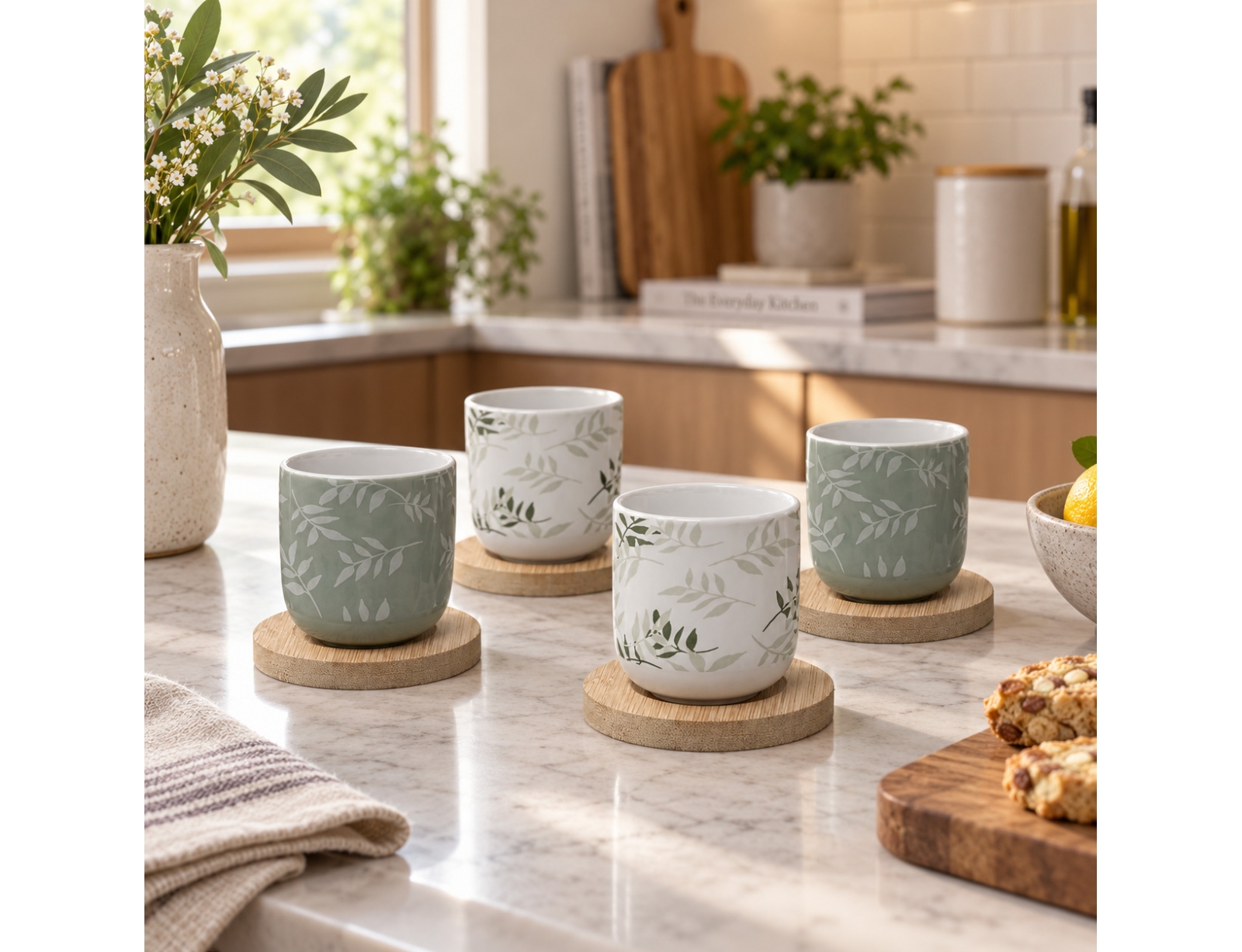 ΚΟΎΠΕΣ COFF 4ESP CUP FLORAL GREEN13CL 173750