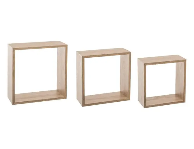 ΡΑΦΙΈΡΕΣ/ΡΆΦΙΑ ΤΟΊΧΟΥ WALL SHELF CUBE OAK NAT L X3 138957C