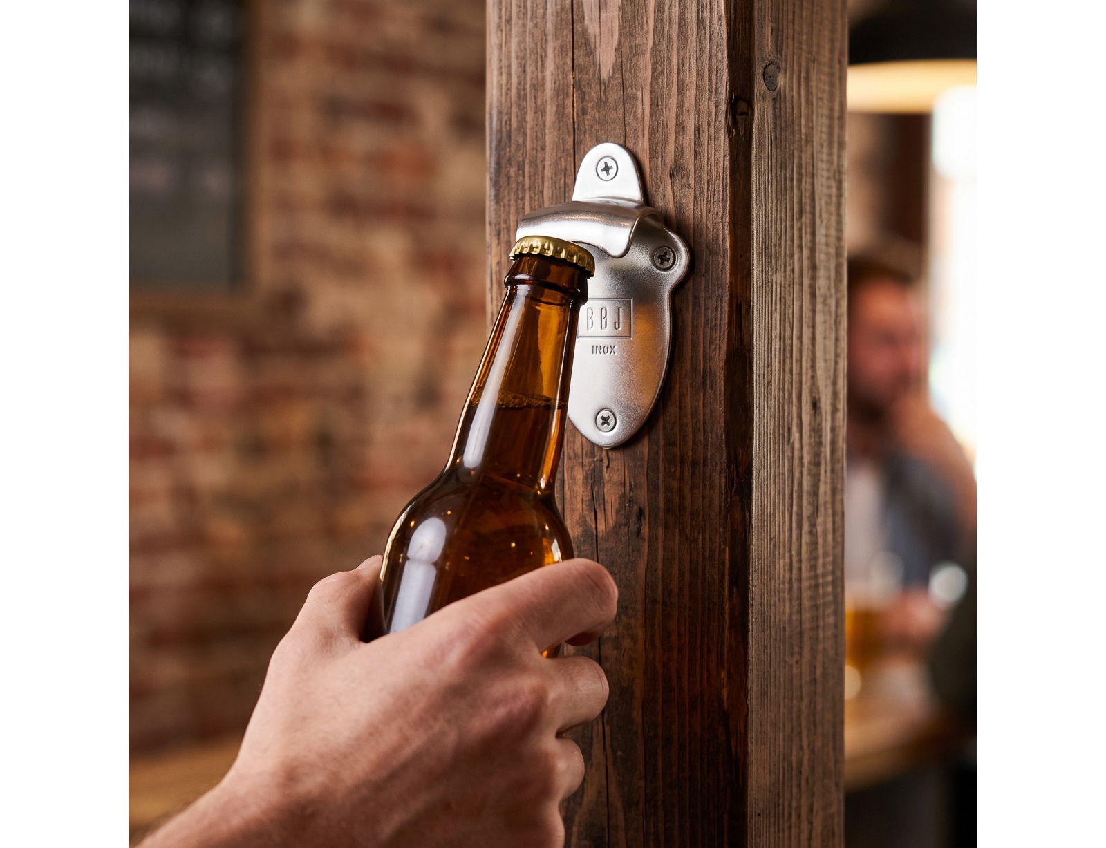 ΣΤΑΘΕΡΆ ΑΝΟΙΧΤΉΡΙΑ ΤΟΊΧΟΥ / ΠΆΓΚΟΥ WALL MOUNTED BOTTLE OPENER. STAINLESS STEEL 005505