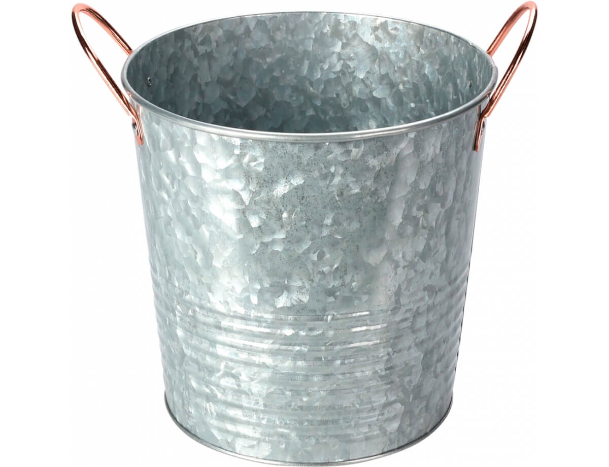 ΔΙΑΚΟΣΜΗΤΙΚΆ ΚΉΠΟΥ & ΒΕΡΆΝΤΑΣ BUCKET ZINC METAL WITH HANDLES FZ1000810