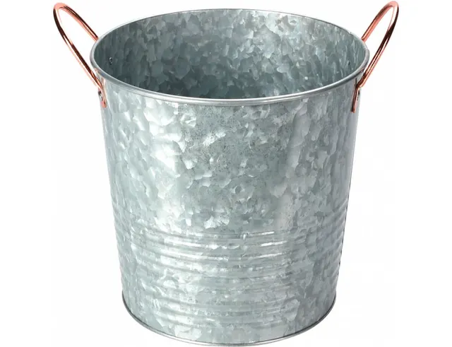 ΔΙΑΚΟΣΜΗΤΙΚΆ ΚΉΠΟΥ & ΒΕΡΆΝΤΑΣ BUCKET ZINC METAL WITH HANDLES FZ1000810