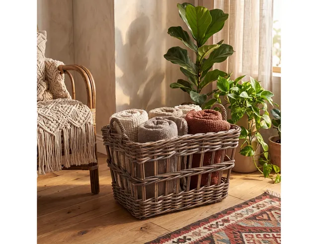 ΨΆΘΙΝΑ & ΥΦΑΣΜΆΤΙΝΑ ΚΑΛΆΘΙΑ BASKET KUBU WITH 2 GRIPS J11600200