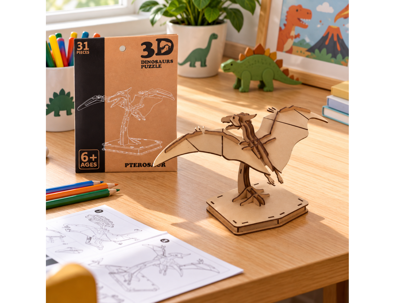 ΔΗΜΙΟΥΡΓΙΚΉ ΑΠΑΣΧΌΛΗΣΗ PUZZLE 3D DINOSAUR 4ASS DESIGN S34938180