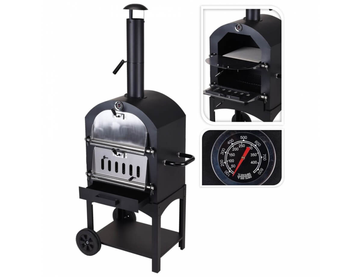 ΨΗΣΤΑΡΙΈΣ ΚΆΡΒΟΥΝΟΥ BBQ PIZZA OVEN 680X480XH1560MM X85300070