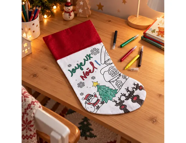 ΔΗΜΙΟΥΡΓΙΚΉ ΑΠΑΣΧΌΛΗΣΗ CHRISTMAS STOCKING TO COLOUR AND MARKERS EC0004