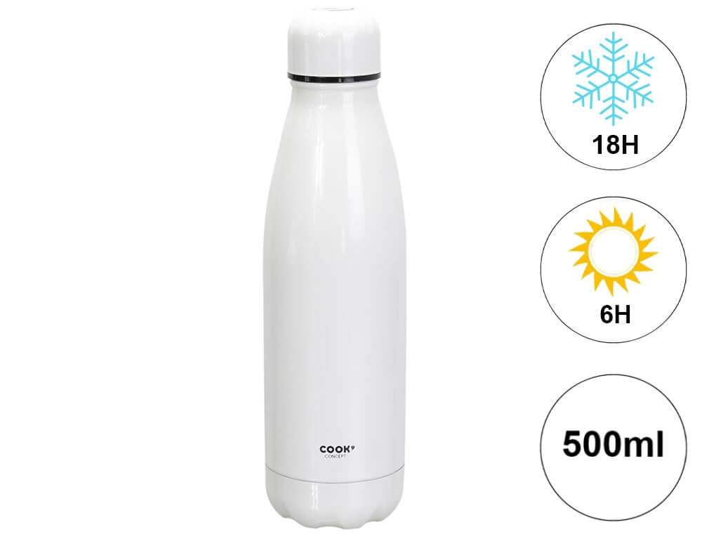 Mπουκάλι Θερμός Cook Concept - 500ml - Λευκό