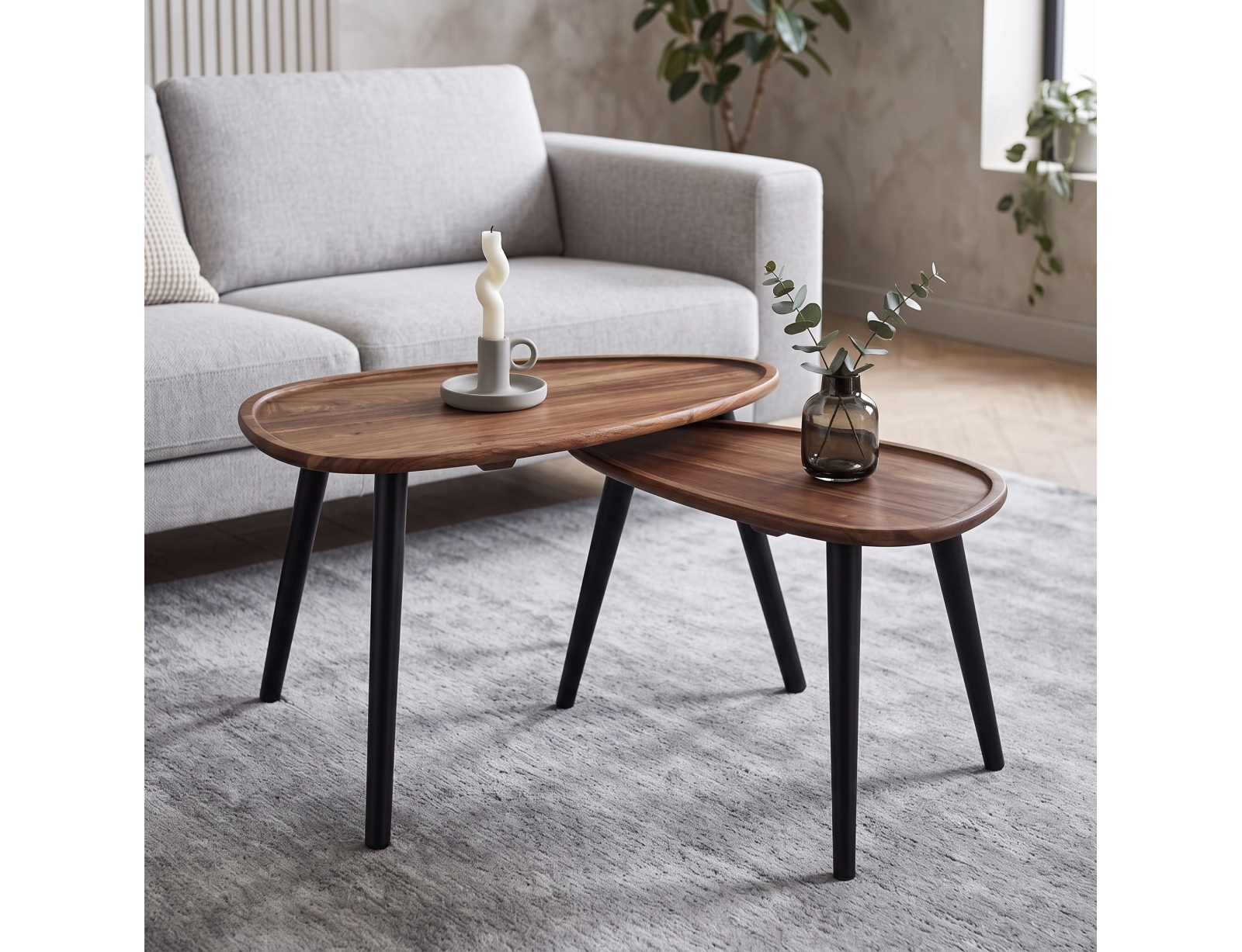 ΤΡΑΠΕΖΆΚΙΑ ΣΑΛΟΝΙΟΎ ACACIA TRIANGLE NESTING TABLE X2 HD0291