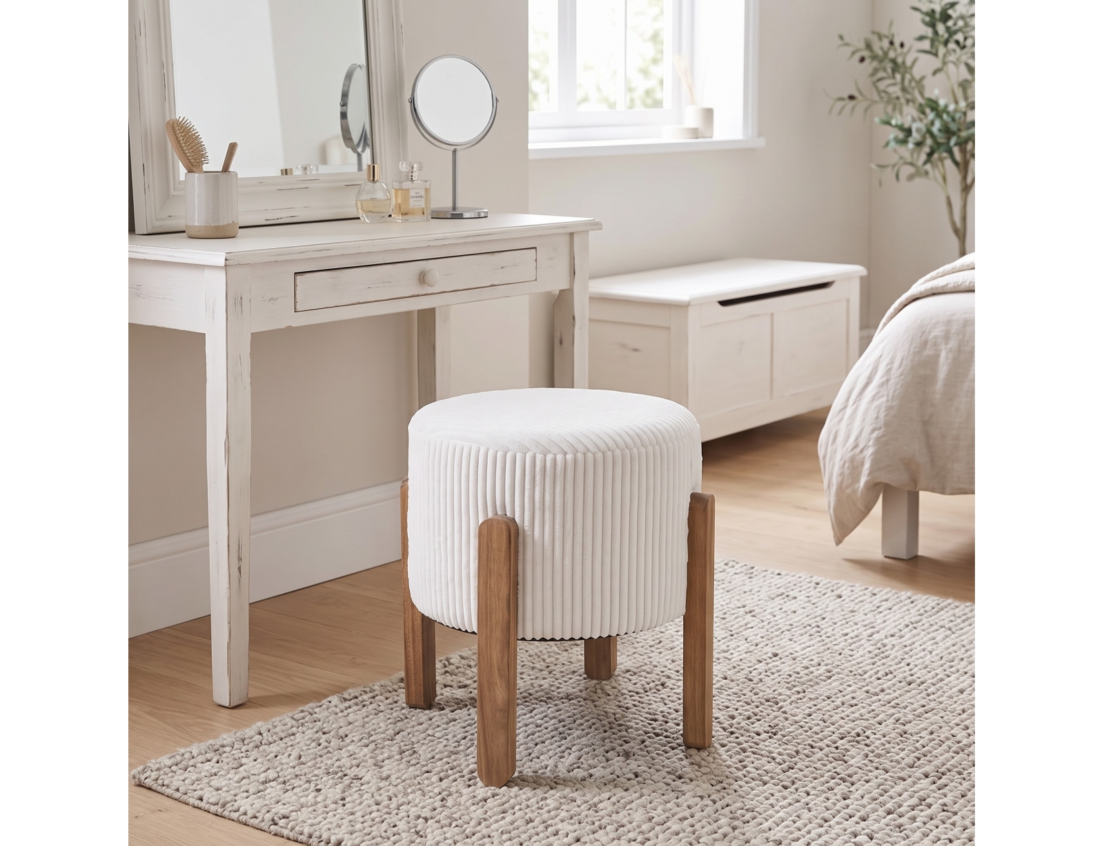 ΣΚΑΜΠΌ & ΠΟΥΦ SCOTT BEIGE SIDE STOOL HD0337