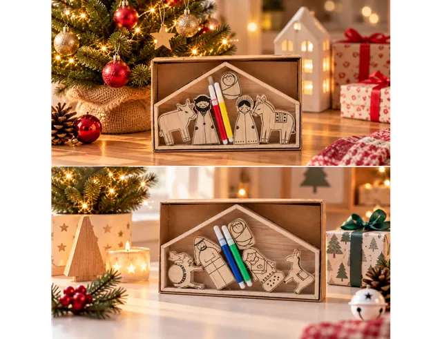 ΔΗΜΙΟΥΡΓΙΚΉ ΑΠΑΣΧΌΛΗΣΗ NATIVITY COLOURING SET COW