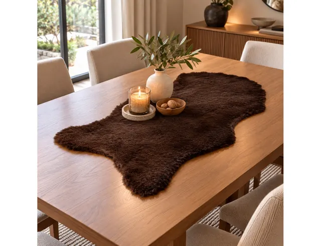 ΔΙΑΚΌΣΜΗΣΗ & DECO ΣΕ ΕΟΡΤΑΣΤΙΚΌ ΠΝΕΎΜΑ RABBIT FUR FAUX FUR FROM POLYESTER BROWN (W/H/D) 8