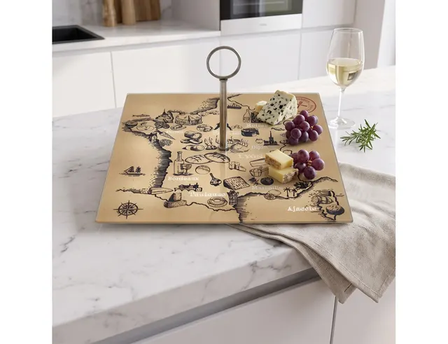 ΕΤΑΖΈΡΕΣ & ΟΡΝΤΕΒΙΈΡΕΣ MAP OF FRANCE CHEESE SERVING DISH KA1629
