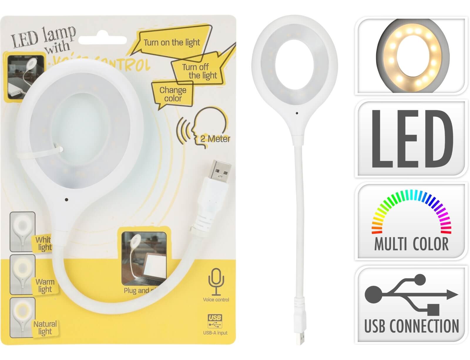 ΦΩΤΙΣΤΙΚΆ ΜΠΑΤΑΡΊΑΣ & ΗΛΙΑΚΆ LED LAMP VOICE CONTROL WHITE