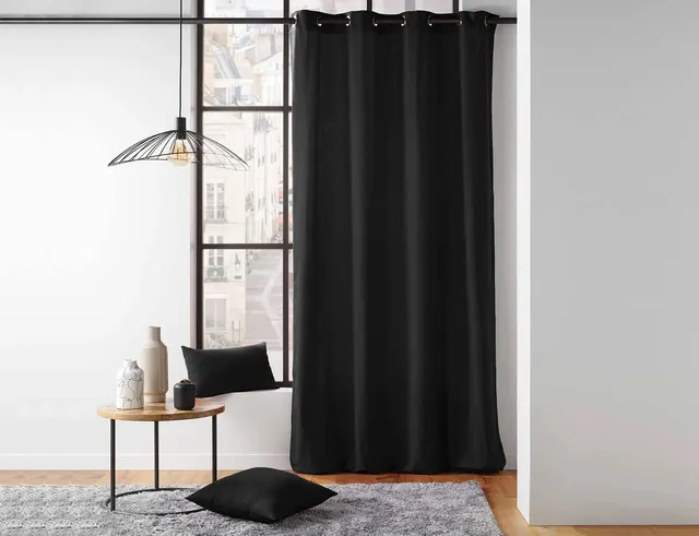 Κουρτίνα Twily Douceur d'intérieur - 135x260cm - Μαύρο