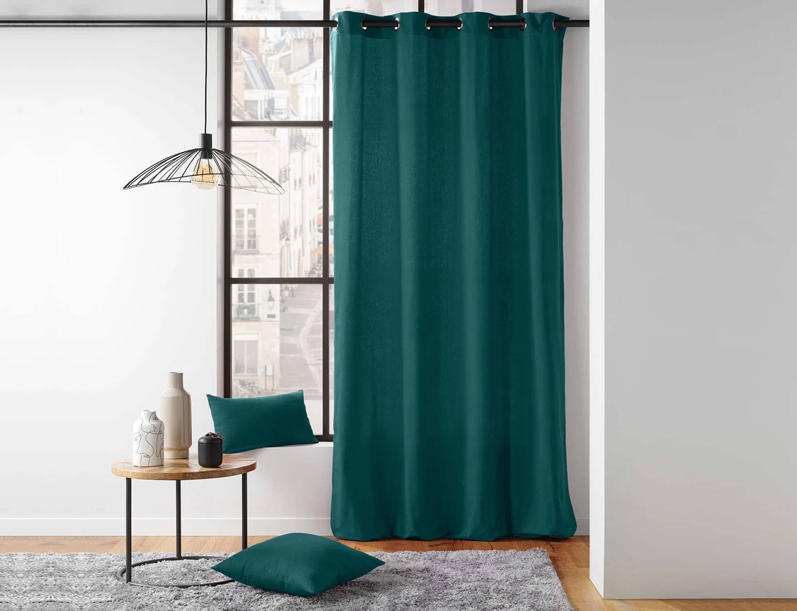 Κουρτίνα Twily Douceur d'intérieur - 135x260cm - Πετρόλ