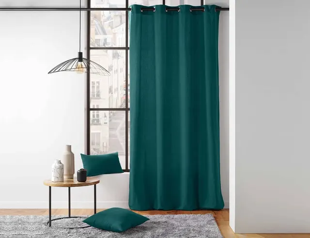 Κουρτίνα Twily Douceur d'intérieur - 135x260cm - Πετρόλ