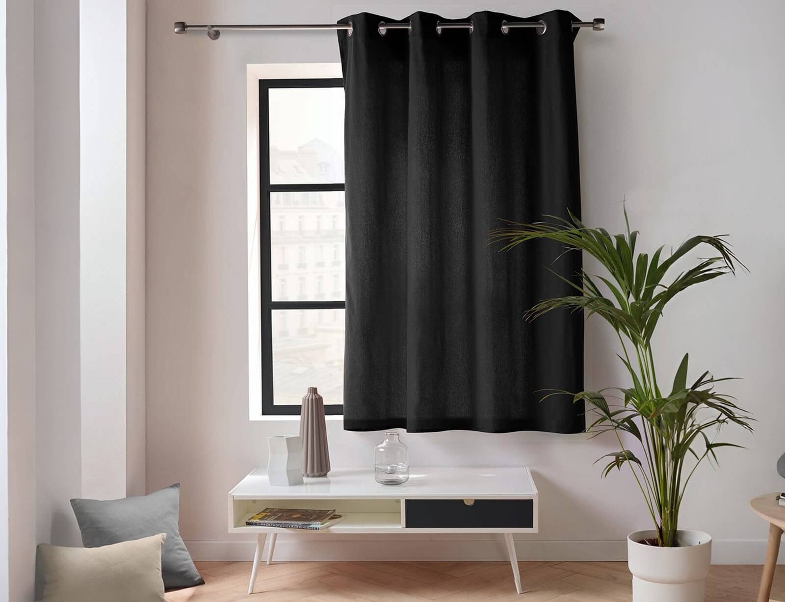 Κουρτίνα Twily Douceur d'intérieur - 135x180cm - Μαύρο