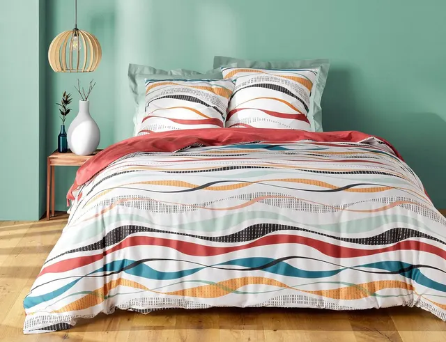 Σετ παπλωματοθήκη-μαξιλαροθήκη Douceur d'intérieur - 220x240cm - 3 τμχ