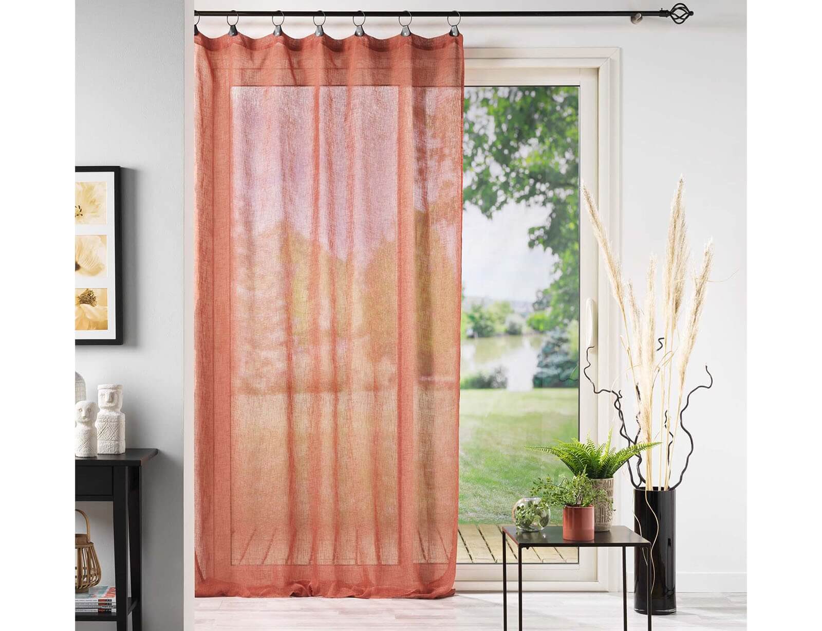 Κουρτίνα Linka Douceur d'intérieur - 140x240cm - Πορτοκαλί