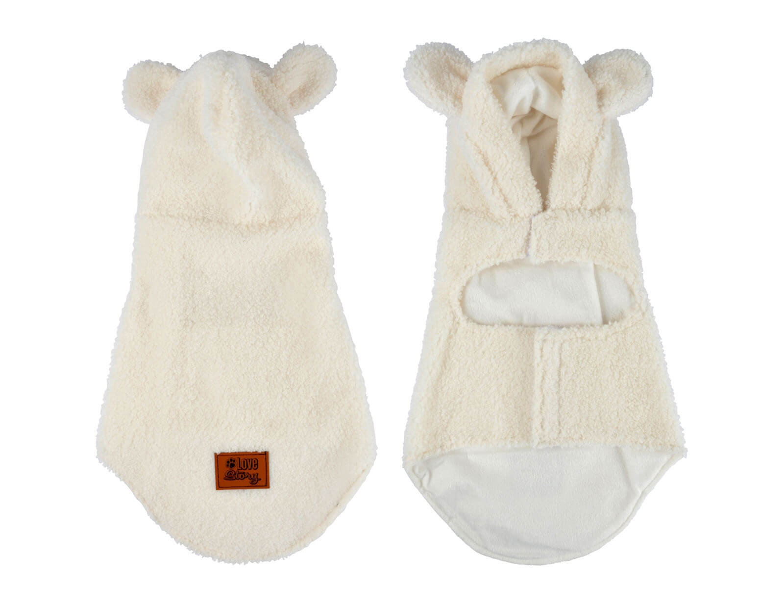 ΓΙΑ ΤΟΥΣ ΤΕΤΡΆΠΟΔΟΥΣ ΜΑΣ ΦΊΛΟΥΣ CURLY FLEECE CUDDLY JACKET L/45CM ECRU WOOLY