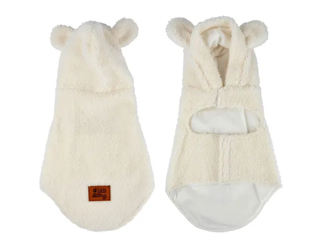 ΓΙΑ ΤΟΥΣ ΤΕΤΡΆΠΟΔΟΥΣ ΜΑΣ ΦΊΛΟΥΣ CURLY FLEECE CUDDLY JACKET L/45CM ECRU WOOLY