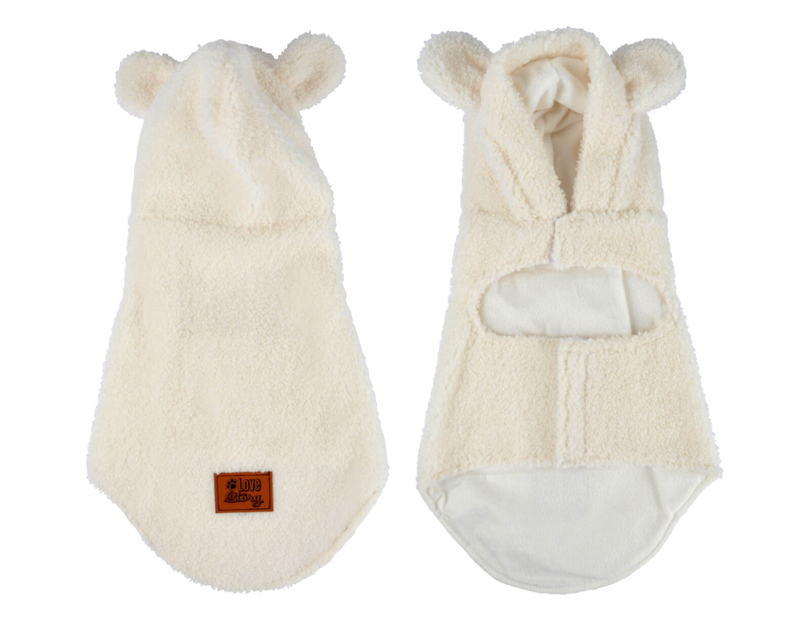 ΓΙΑ ΤΟΥΣ ΤΕΤΡΆΠΟΔΟΥΣ ΜΑΣ ΦΊΛΟΥΣ CURLY FLEECE CUDDLY JACKET M/35CM ECRU WOOLY