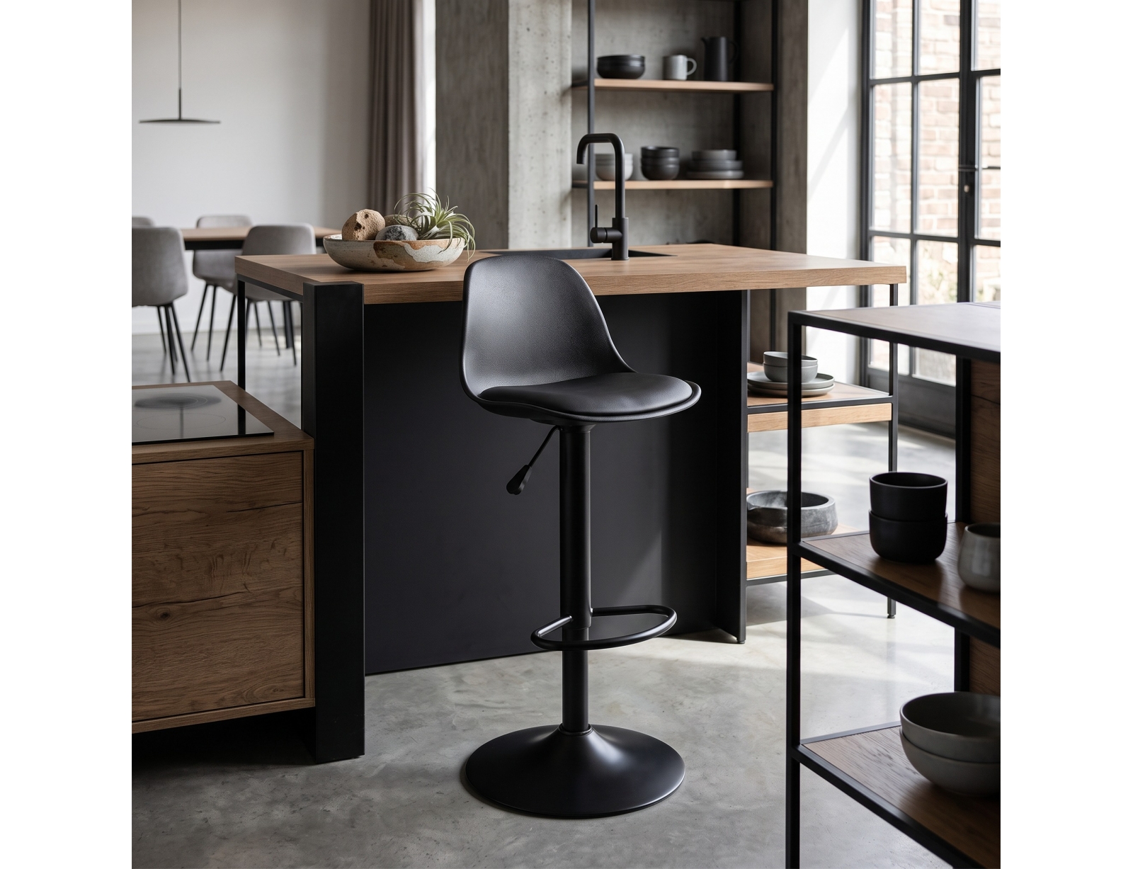 ΚΑΡΈΚΛΕΣ & ΠΟΛΥΘΡΌΝΕΣ ISAK BLACK BAR STOOL HD6215