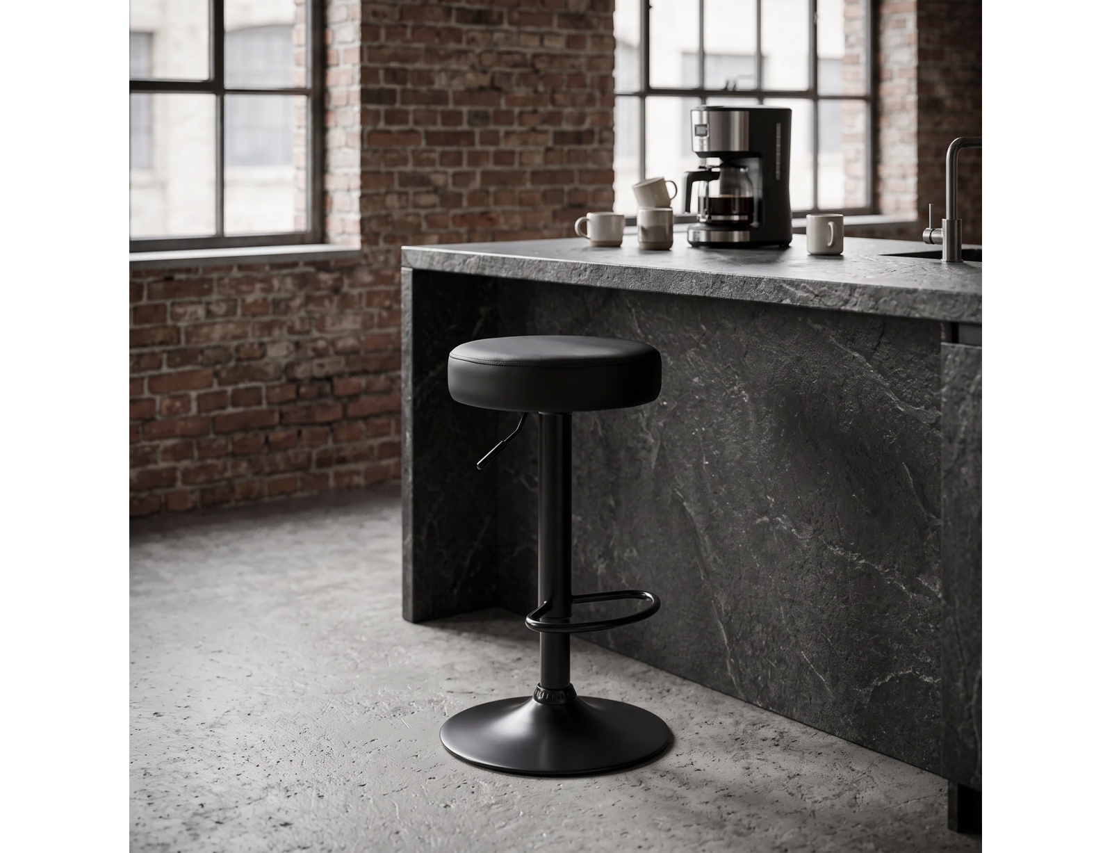 ΚΑΡΈΚΛΕΣ & ΠΟΛΥΘΡΌΝΕΣ MUMFORD ADJUSTABLE BAR STOOL BLACK HD7605