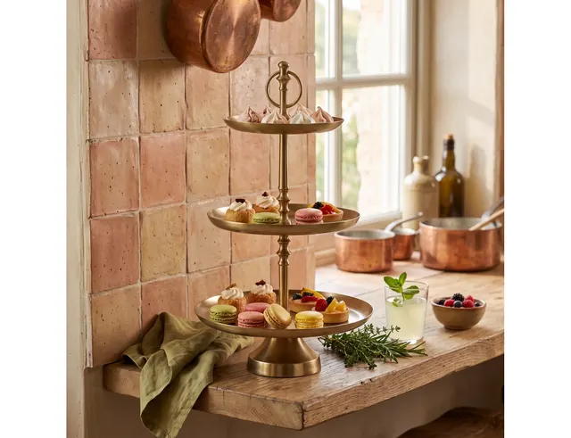 ΕΤΑΖΈΡΕΣ & ΟΡΝΤΕΒΙΈΡΕΣ ETAGERE 3 LAYERS 30X50CM GOLD A67101530