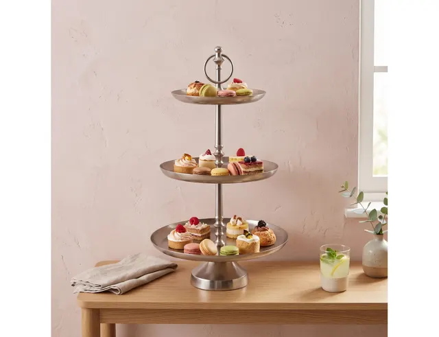 ΕΤΑΖΈΡΕΣ & ΟΡΝΤΕΒΙΈΡΕΣ ETAGERE 3 LAYER 30X50CM SILVER A67101540