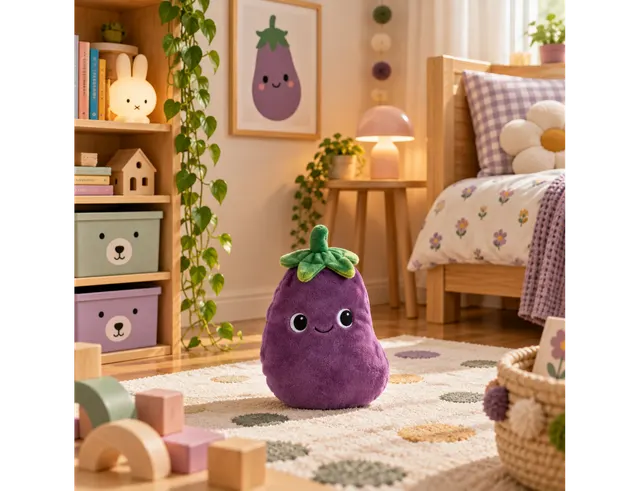 ΠΑΙΔΙΚΌ ΔΩΜΆΤΙΟ & ΔΙΑΚΌΣΜΗΣΗ AUBERGINE PLUSH KAWAII A1/M8 PE0074
