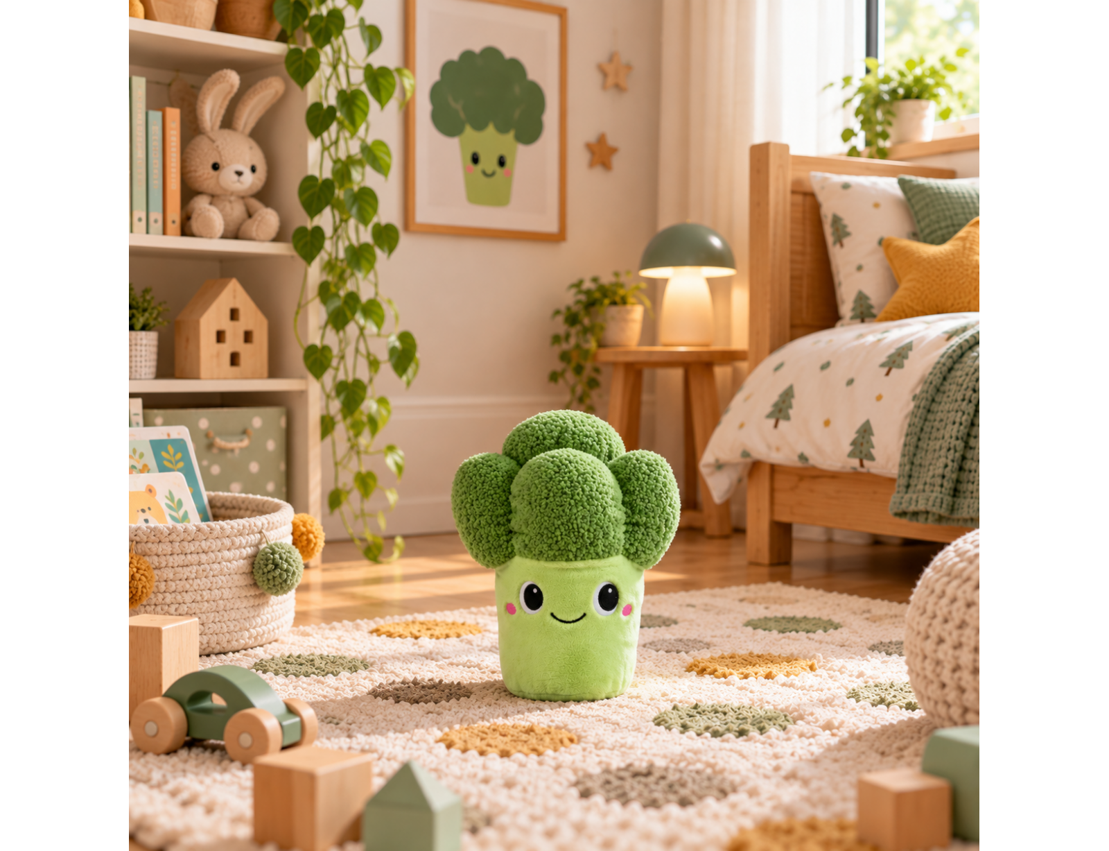 ΠΑΙΔΙΚΌ ΔΩΜΆΤΙΟ & ΔΙΑΚΌΣΜΗΣΗ BROCCOLI PLUSH KAWAII A1/M8 PE0075