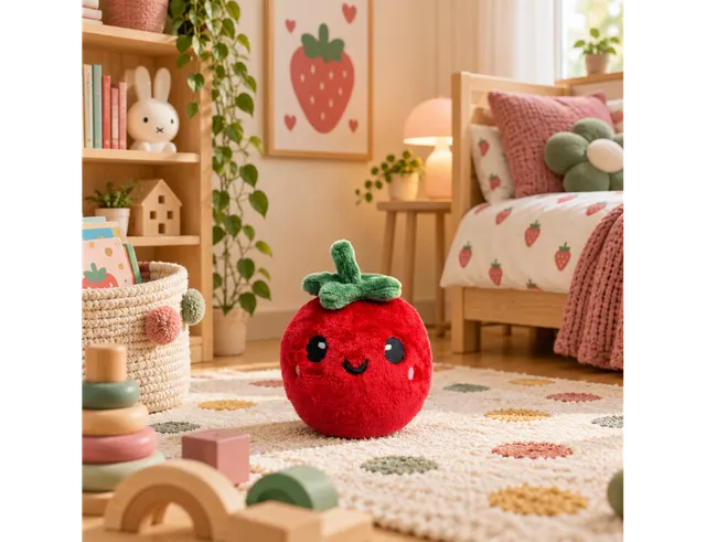 ΠΑΙΔΙΚΌ ΔΩΜΆΤΙΟ & ΔΙΑΚΌΣΜΗΣΗ KAWAII TOMATO PLUSH A1/M8 PE0076