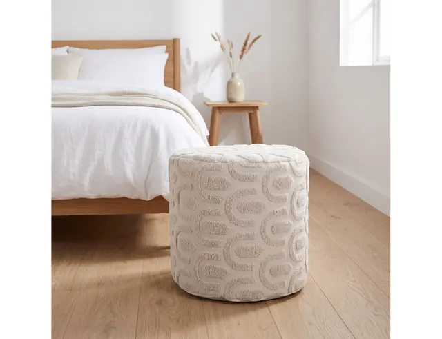 ΣΚΑΜΠΌ & ΠΟΥΦ POUF ROUND W ARCH DESIGN 40X38 HZ1601350