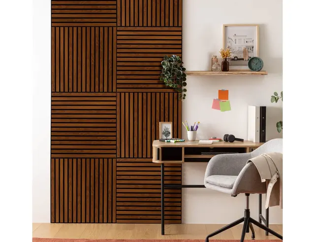 3D Πάνελ τοίχου Colva Atmosphera - 60x60cm - Dark Wood