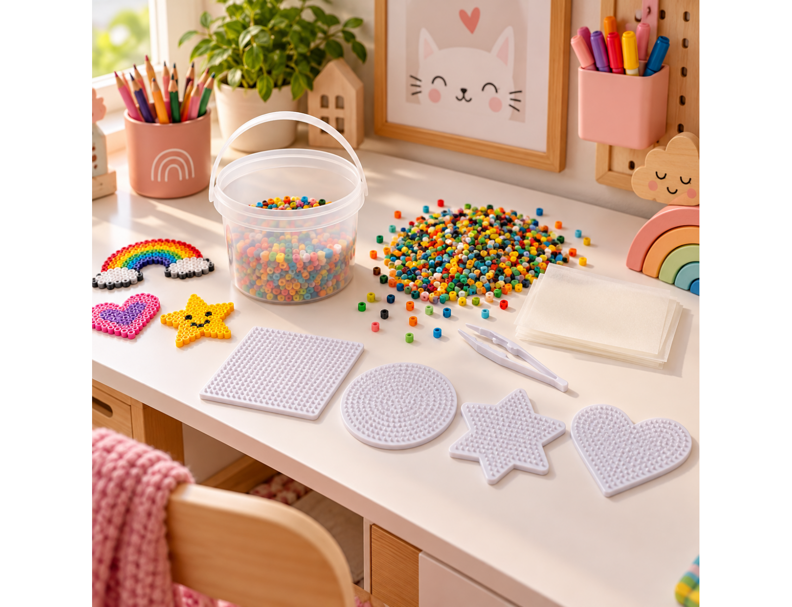 ΔΗΜΙΟΥΡΓΙΚΉ ΑΠΑΣΧΌΛΗΣΗ BUCKET OF IRONING BEADS 5000 PCS 12 COLORS WPER217