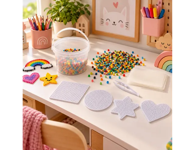 ΔΗΜΙΟΥΡΓΙΚΉ ΑΠΑΣΧΌΛΗΣΗ BUCKET OF IRONING BEADS 5000 PCS 12 COLORS WPER217