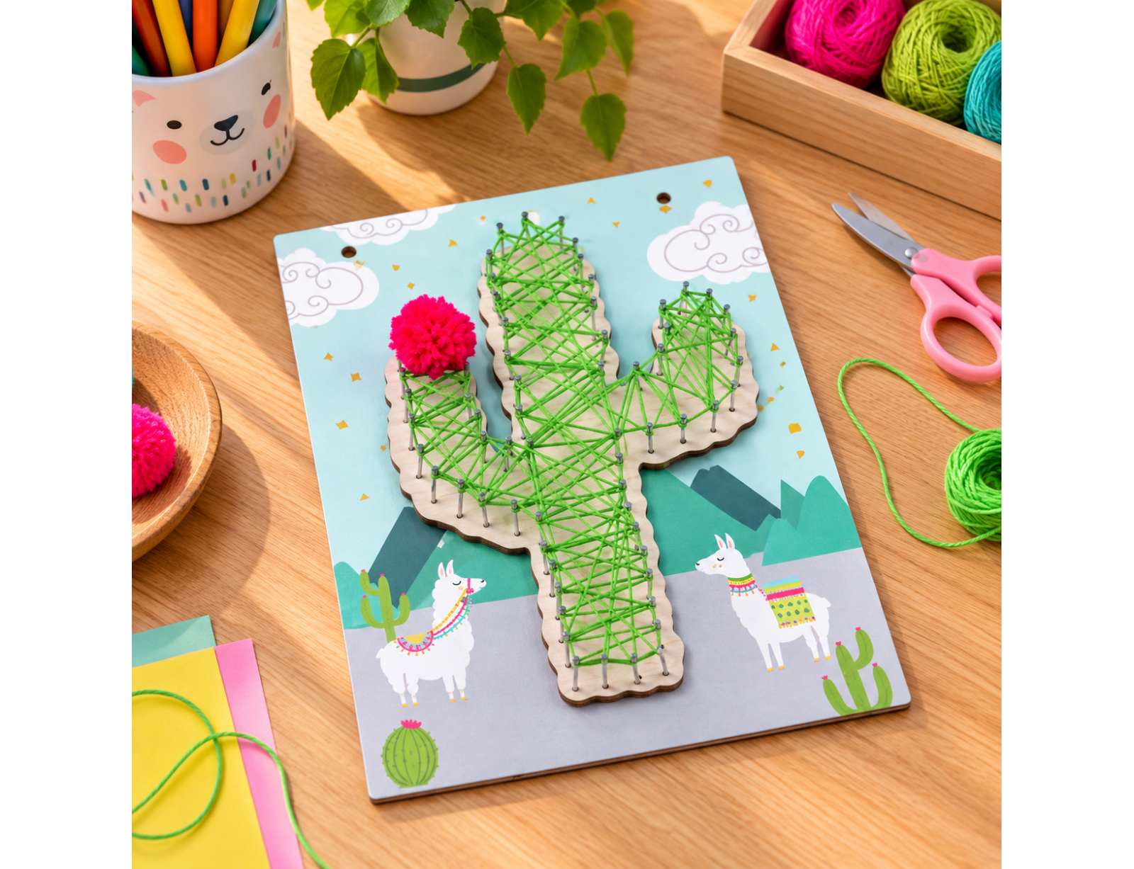 ΔΗΜΙΟΥΡΓΙΚΉ ΑΠΑΣΧΌΛΗΣΗ KIT STRING ART CACTUS 20*H28CM WOMD219