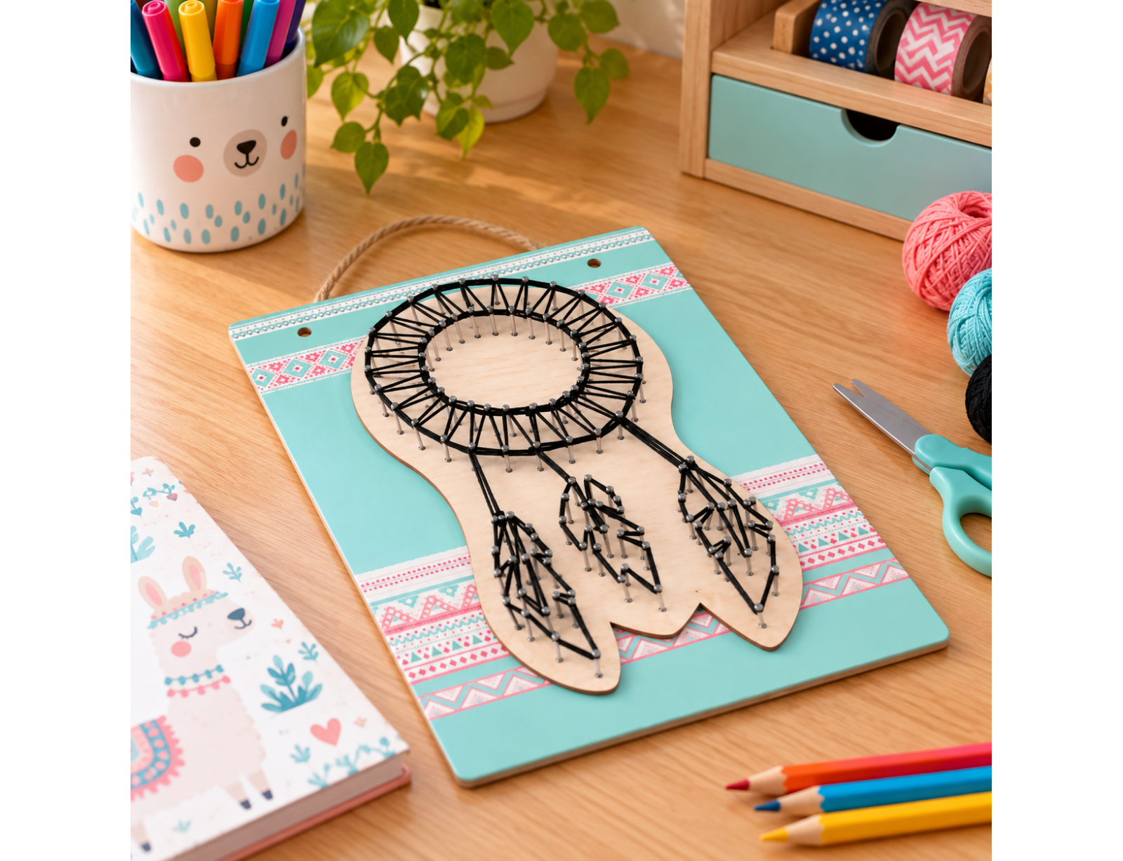 ΔΗΜΙΟΥΡΓΙΚΉ ΑΠΑΣΧΌΛΗΣΗ KIT STRING ART DREAMCATCHER 20*H28CM WOMD221