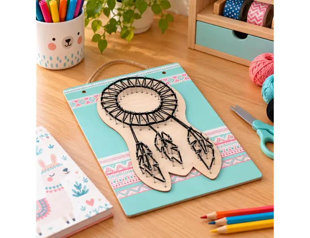 ΔΗΜΙΟΥΡΓΙΚΉ ΑΠΑΣΧΌΛΗΣΗ KIT STRING ART DREAMCATCHER 20*H28CM WOMD221