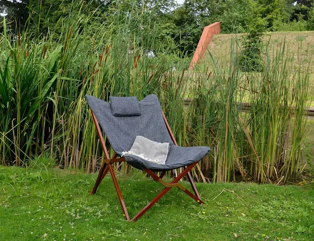 ΚΑΡΈΚΛΕΣ & ΠΟΛΥΘΡΌΝΕΣ ΚΉΠΟΥ BUTTERFLY CHAIR MIXED GREY LESLI LIVING 42448