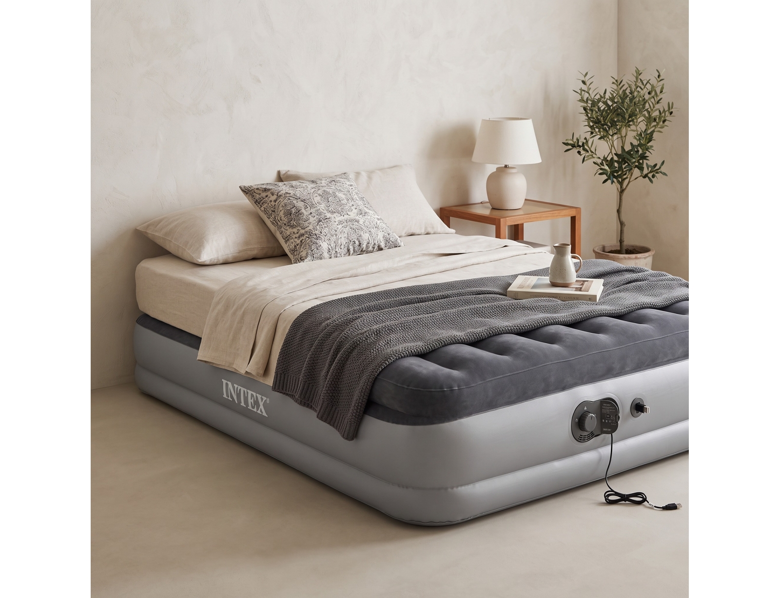ΣΤΡΏΜΑΤΑ ΎΠΝΟΥ ΦΟΥΣΚΩΤΆ AIRBED FLEX 1 PLACE FLEX PUMP INTEX 68064112