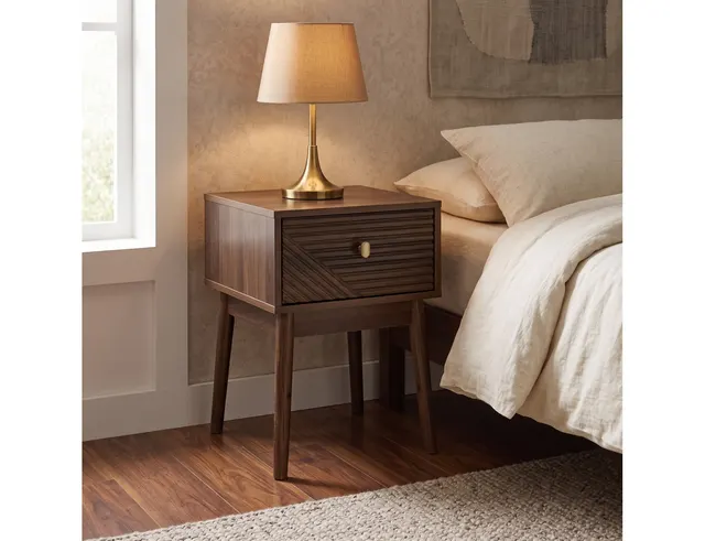 Κομοδίνο Tiffany Home Deco Factory - 40x40x55cm - Καφέ